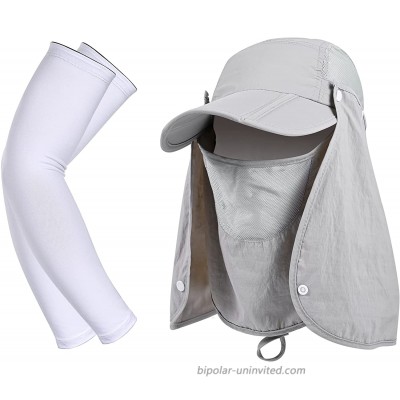 Outdoor Sun Hat Fishing Cap for Man Woman with UPF 50+ Sun Protection and Neck Flap Free Sunscreen Sleeve. at  Women’s Clothing store