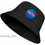 PoKniy Bucket Hats for Men Women NASA Insignia 100% Cotton Hunting Hat at Women’s Clothing store