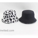 POYUT Unisex Foldable Cow Print Bucket Hat Reversible Fisherman Cap Summer Sun Hat for Girl Boy Cows 56-58CM