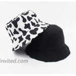 POYUT Unisex Foldable Cow Print Bucket Hat Reversible Fisherman Cap Summer Sun Hat for Girl Boy Cows 56-58CM
