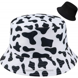 Proboths Cow Print Bucket Hat Unisex Print Double-Side-Wear Reversible Bucket Hat Outdoor Summer Cap at  Women’s Clothing store
