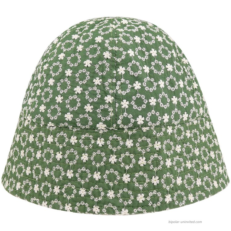 Proboths Cute Flower Print Bucket Hat Daisy Cloche Hat Travel Beach Sun Hat Outdoor Fisherman Hat for Men Women Teens Green at Women’s Clothing store