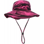 QingFang Unisex 100% Cotton Fashionable Lightweight Camouflage Big Eaves Sun Hat Outdoor Sunscreen Bucket Hat at Women’s Clothing store