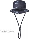 Reversible Bucket Hat for Women Men Fisherman Bucket Sun Hat Packable Rain Hat Black at Women’s Clothing store