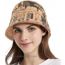 Reversible Bucket Hat Print Double Side Packable Summer Travel Beach Sun Hat Outdoor Cap for Men Women Teens Girls