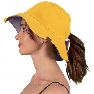 Reversible Sun Bucket Hat - Mustard Violet at  Women’s Clothing store
