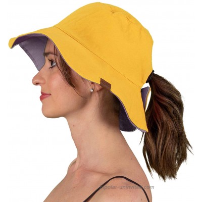 Reversible Sun Bucket Hat - Mustard Violet at  Women’s Clothing store