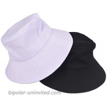 Sankuwen 2 Pack Bucket Hats Unisex Travel Beach Sun Hat Outdoor Cap at  Women’s Clothing store