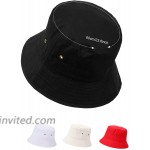 SATINIOR 4 Pieces Bucket Hat Denim Packable Travel Hat Washed Beach Fishing Hat for Men Women Kids Black White Beige Red 60 cm at Women’s Clothing store