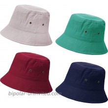 SATINIOR 4 Pieces Bucket Hat Denim Packable Travel Hat Washed Beach Fishing Hat for Men Women Kids Wine Red Christmas Green Grey Khaki Navy Blue 60 cm at  Women’s Clothing store