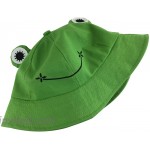 Sheshowbwing Frog Bucket Hat Sun Hat Summer Packable Cotton Wide Brim Fisherman Hat for Women Green at Women’s Clothing store
