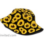 Shining Sunflower Bucket Hat Beach Fisherman Cap for Women Men Outdoor Travel Gifts at Women’s Clothing store