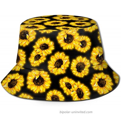 Shining Sunflower Bucket Hat Beach Fisherman Cap for Women Men Outdoor Travel Gifts at  Women’s Clothing store