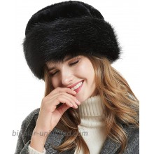Soul Young Women's Leopard Faux Fur Hat with Fleece and Elastic for WinterOne Size Black at  Women’s Clothing store
