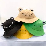 Summer Cotton Cute Frog Bucket Hat Men Women Packable Sun Hat Fishing Hat at Women’s Clothing store