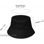 Sun Bucket Hat Cotton-Reversible Unisex - Beach Travel Fisherman Cap Foldable Fit for Womens Teens 22-22.75 Black+White 2pcs Medium 22-22.75 m at Women’s Clothing store