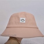 Sun Hat for Women Men Cotton UV Protection Bucket Hat Summer Fishing Hunting Hiking Travel Cap Double-Sided Reversible Wide Brim Beach Hat Unisex Girls Packable Outdoor Smile Face HatPink at Women’s Clothing store