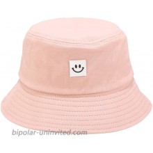 Sun Hat for Women Men Cotton UV Protection Bucket Hat Summer Fishing Hunting Hiking Travel Cap Double-Sided Reversible Wide Brim Beach Hat Unisex Girls Packable Outdoor Smile Face HatPink at  Women’s Clothing store