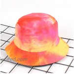 Surkat Tie Dye Bucket Hat Multicolored Fisherman Cap Packable Sun Hat for Women Orange at Women’s Clothing store