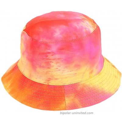 Surkat Tie Dye Bucket Hat Multicolored Fisherman Cap Packable Sun Hat for Women Orange at  Women’s Clothing store