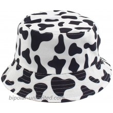 SYcore Unisex Cow Print Bucket Hats for Adults Womens Mens Teens Boys Girls Couples Funny Black White Packable Travel Hat Couple GiftBlack Cow at  Women’s Clothing store