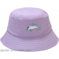 Taidor Cotton Bucket Hat Solid Color Beach Hat Summer Travel Sun Hats Fisherman Cap Dolphin Purple at  Women’s Clothing store