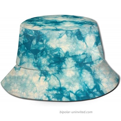 Teal Tie Dye 2 Unisex Bucket Hat Summer Travel Beach Sun Hats Outdoor Cap at  Women’s Clothing store