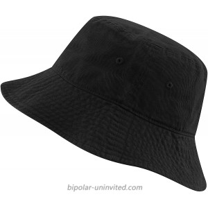 The Hat Depot 100% Cotton Long Brim & Deeper Packable Summer Travel Fashion Bucket Hat at  Women’s Clothing store