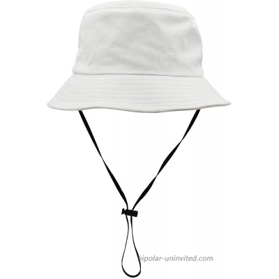 Umeepar Bucket Hat Sun Visor Hat 100% Cotton with Removable Chin Strap for Women Men White 58 cm at  Women’s Clothing store