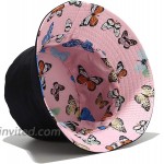 Umeepar Unisex Packable Reversible Bucket Hat Sun hat for Womens Men Butterfly Pink at Women’s Clothing store