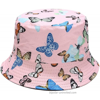 Umeepar Unisex Packable Reversible Bucket Hat Sun hat for Womens Men Butterfly Pink at  Women’s Clothing store