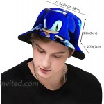 WANCM Sonic The Hedgehog Cap Bucket Hats for Women Outdoor Sun Protection Unisex Breathable Wide-Brimmed Fishing Hat for Men Black at Women’s Clothing store