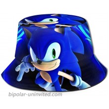 WANCM Sonic The Hedgehog Cap Bucket Hats for Women Outdoor Sun Protection Unisex Breathable Wide-Brimmed Fishing Hat for Men Black at  Women’s Clothing store