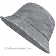 Washed Distressed Bucket-Hats Sun Protection-Fisherman - Outdoor Sun Packable Cotton Denim Hats Light Grey at  Women’s Clothing store