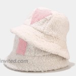 Winter Warm Bucket Hat Fuzzy Arrow Plush Bucket Hats for Men Women Girls Boys Unisex One Size Fits All Pink at Women’s Clothing store