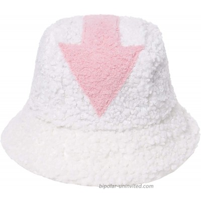 Winter Warm Bucket Hat Fuzzy Arrow Plush Bucket Hats for Men Women Girls Boys Unisex One Size Fits All Pink at  Women’s Clothing store