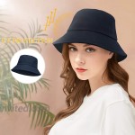 Women Bucket Hats - Summer Fisherman Hat Men Cotton Plain Bucket Hat Foldable Beach Sun Hats for Women Men at Women’s Clothing store