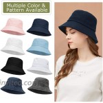 Women Bucket Hats - Summer Fisherman Hat Men Cotton Plain Bucket Hat Foldable Beach Sun Hats for Women Men at Women’s Clothing store