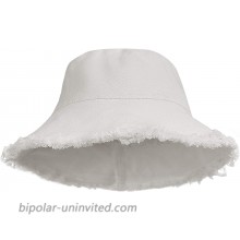 Women Wide Brim Washed Sun-Bucket-Hats Foldable UPF 50+ Sun-Protective Bucket-Hat White at  Women’s Clothing store