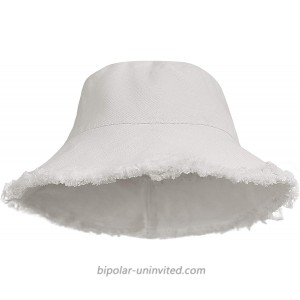 Women Wide Brim Washed Sun-Bucket-Hats Foldable UPF 50+ Sun-Protective Bucket-Hat White at  Women’s Clothing store