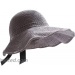 Women's Summer Beach Straw Hat Foldable Sun Visor Hat Outdoor Travel UV Protection UPF 50+ Wide Brim Sun Visor Hat Grey at Women’s Clothing store