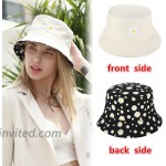 XANNOU 2 PCS Cotton Bucket Hats for Women Double-Side-Wear Flower Cow Beach Sun Bucket Hats for Women Teens Girls at Women’s Clothing store