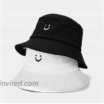 XuoAz Women Smile-Face Bucket-Hat Unisex Travel-Packable Summer Hat Protection Smile-Face M Smile-Face M at Women’s Clothing store