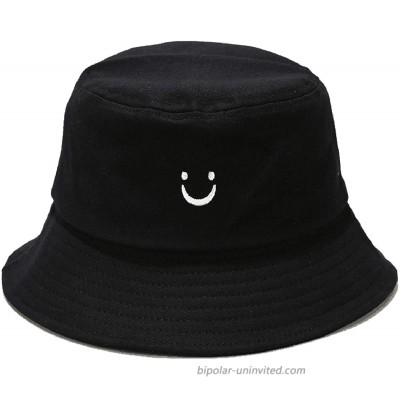 XuoAz Women Smile-Face Bucket-Hat Unisex Travel-Packable Summer Hat Protection Smile-Face M Smile-Face M at  Women’s Clothing store