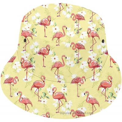 YIEASY Bucket Hat Flamingo Yellow Floral Flower Beach Sun Women Teen Girl Unisex Reversible Cute Fun Cool Summer Fashio Packable Foldable SPF UPF 50+ at  Women’s Clothing store