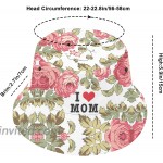 YIEASY Floral Flower Bucket Hat Women I Love My Mom Mother Gift Wife Godmother Grandma in Law Sun Beach Reversible Summer Lightweight Outdoor White at Women’s Clothing store