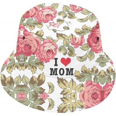 YIEASY Floral Flower Bucket Hat Women I Love My Mom Mother Gift Wife Godmother Grandma in Law Sun Beach Reversible Summer Lightweight Outdoor White at  Women’s Clothing store