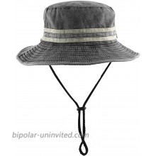 ZLYC Unisex Outdoor Fashion Travel Bucket Hats Fishmen Cap Sun Hats Adjustable Drawcord at  Women’s Clothing store