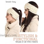 2Pcs Women Winter Warm Headband ， Soft & Stretchy Head Wrap