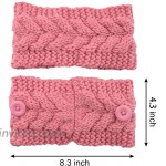 4 PCS Winter Headbands for Women Knit Headband Ear Warmer with Button for Skating Shopping Skiing and Outdoor Activities Crochet Head Wraps Ear Protection Holder at Women’s Clothing store